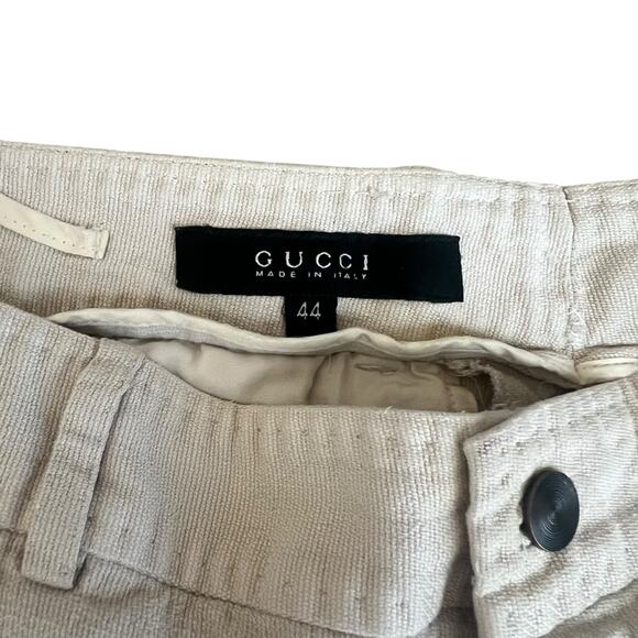 Gucci Women’s Vintage Midrise Silk Off White Cream Cropped Trousers Pants Small - Picture 3 of 12